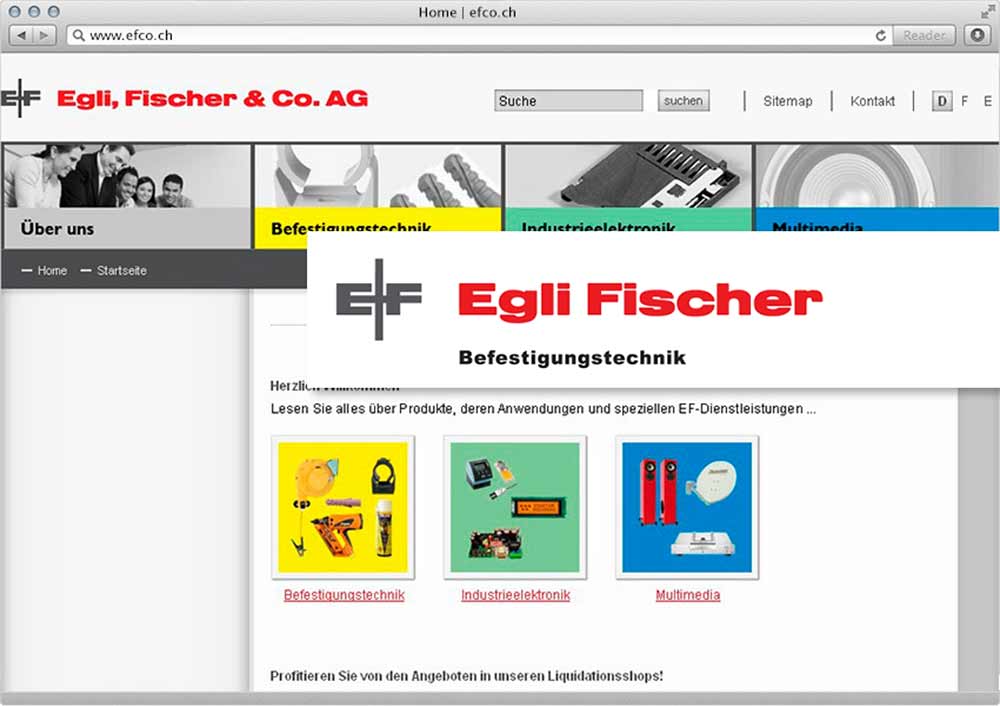 Egli, Fischer & Co AG – Moderner Webauftritt mit leistungsfähigem CMS