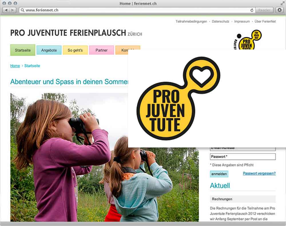 feriennet.ch – die schweizweite Ferienplattform von Pro Juventute