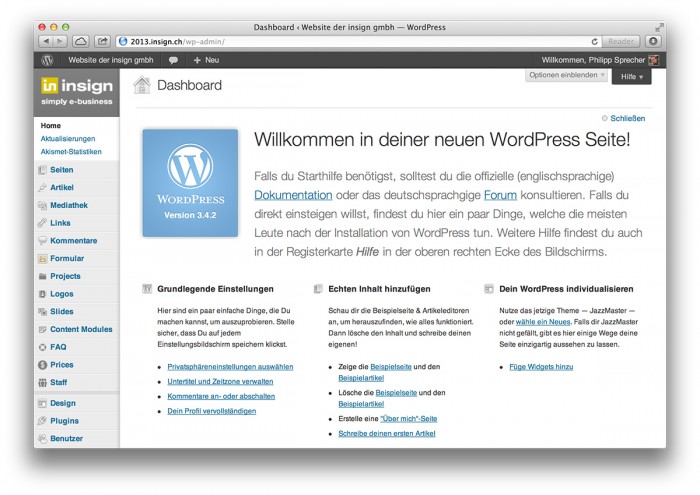 WordPress-Lösungen fürs Content Management (CMS-System) - insign gmbh