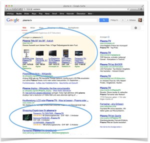 Google Shopping-Resultate