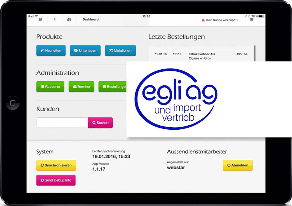 Egli AG: iPad-App für einen effizienten Aussendienst