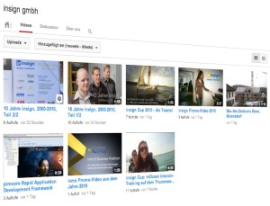 Blick auf unseren YouTube-Channel insignTV