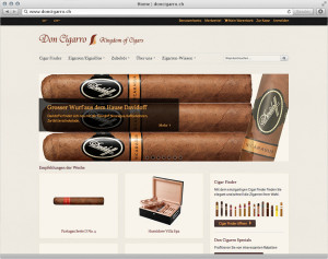 Zigarren Shop von DonCigarro, realisiert mit Magento von der insign gmbh